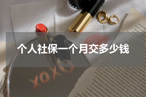 个人社保一个月交多少钱