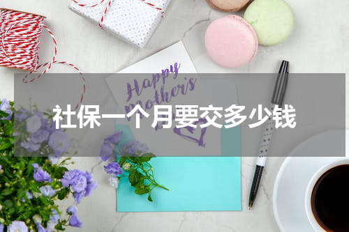 社保一个月要交多少钱