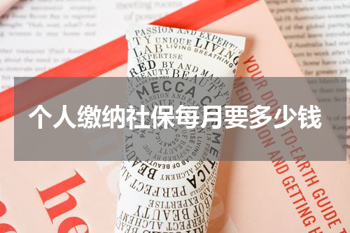 个人缴纳社保每月要多少钱