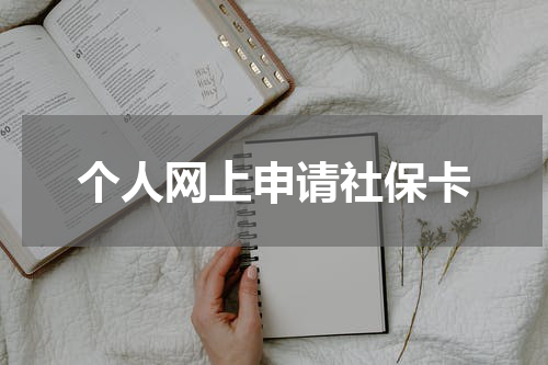 个人网上申请社保卡