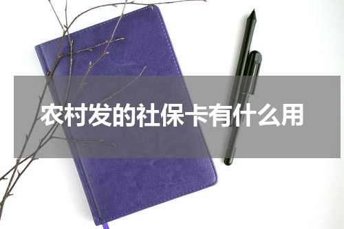 农村发的社保卡有什么用