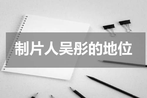 制片人吴彤的地位