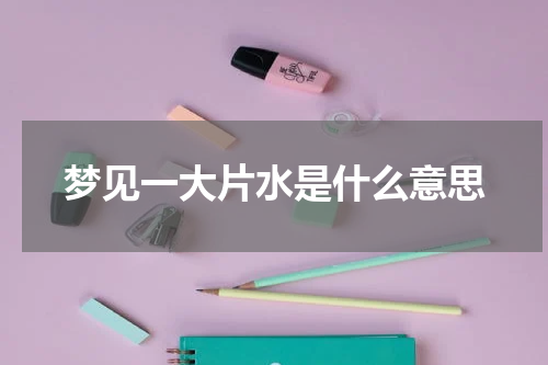 梦见一大片水是什么意思