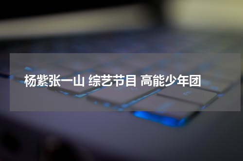 杨紫张一山 综艺节目 高能少年团