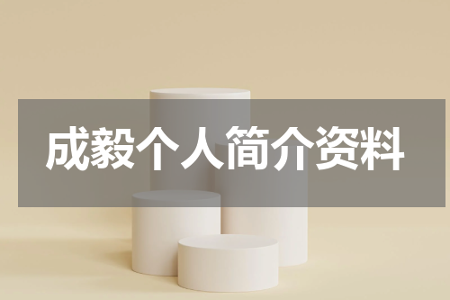 成毅个人简介资料