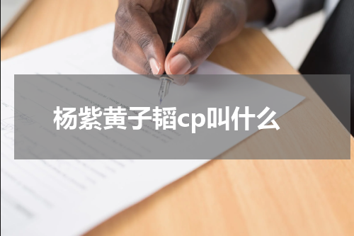 杨紫黄子韬cp叫什么