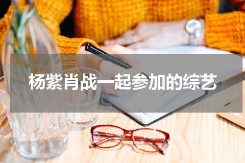 杨紫肖战一起参加的综艺