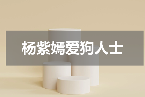 杨紫嫣爱狗人士