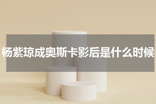 杨紫琼成奥斯卡影后是什么时候