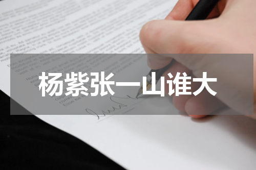 杨紫张一山谁大