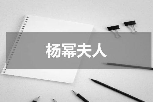 杨幂夫人