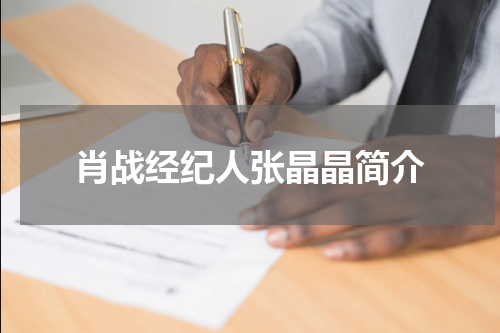 肖战经纪人张晶晶简介