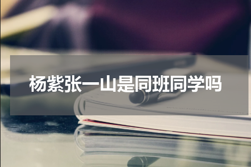 杨紫张一山是同班同学吗