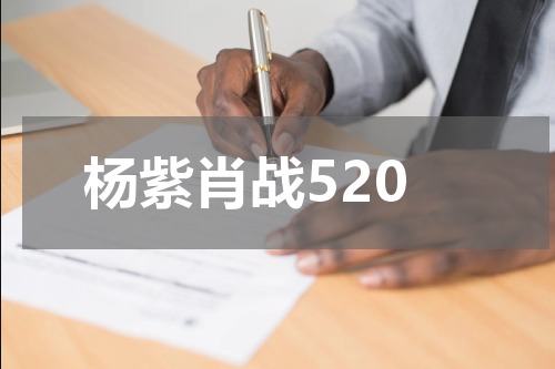 杨紫肖战520