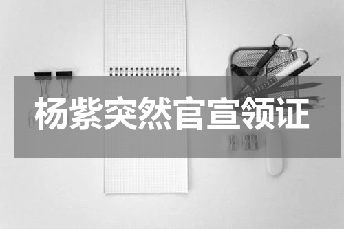 杨紫突然官宣领证