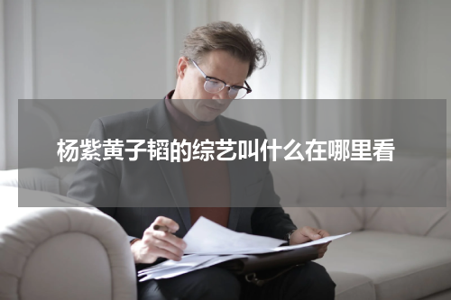 杨紫黄子韬的综艺叫什么在哪里看