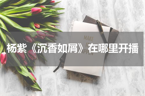 杨紫《沉香如屑》在哪里开播