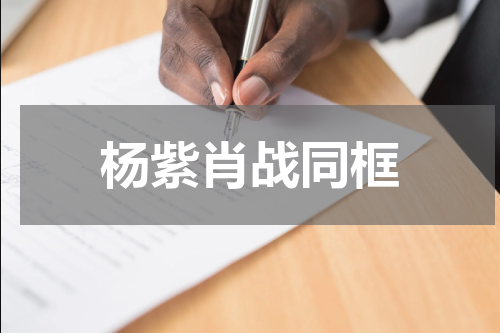 杨紫肖战同框