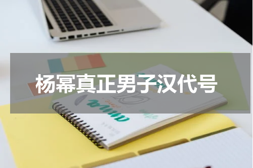杨幂真正男子汉代号