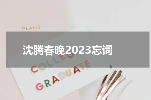 沈腾春晚2023忘词