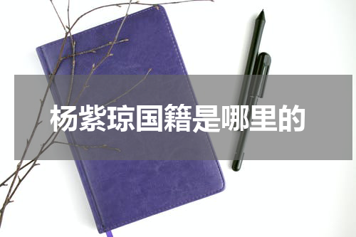 杨紫琼国籍是哪里的