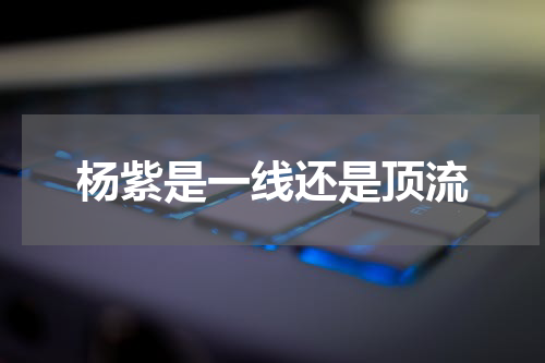 杨紫是一线还是顶流