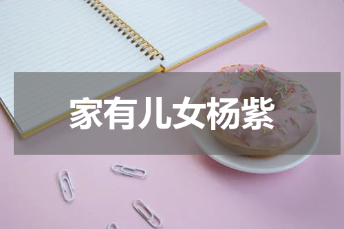 家有儿女杨紫