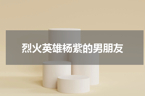 烈火英雄杨紫的男朋友