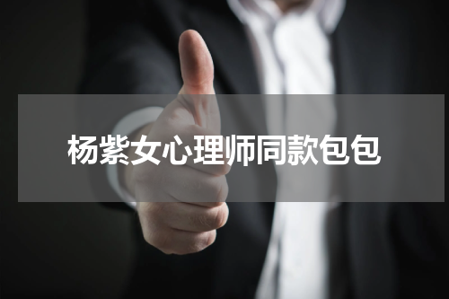 杨紫女心理师同款包包