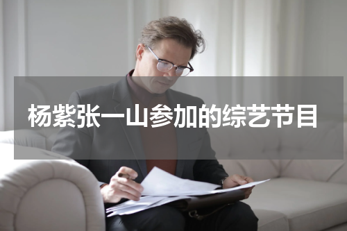 杨紫张一山参加的综艺节目
