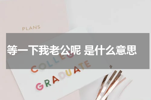 等一下我老公呢 是什么意思