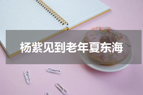 杨紫见到老年夏东海