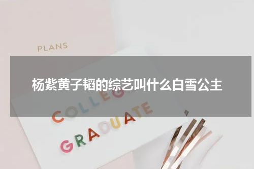 杨紫黄子韬的综艺叫什么白雪公主
