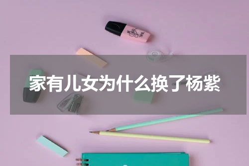 家有儿女为什么换了杨紫