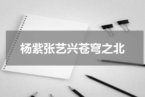 杨紫张艺兴苍穹之北