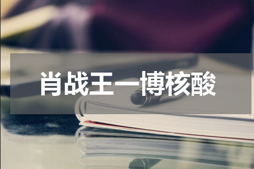 肖战王一博核酸