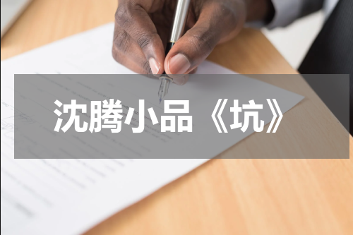 沈腾小品《坑》