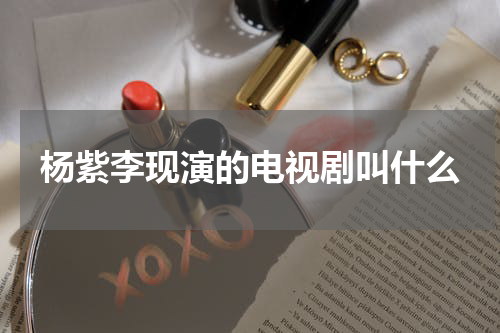 杨紫李现演的电视剧叫什么