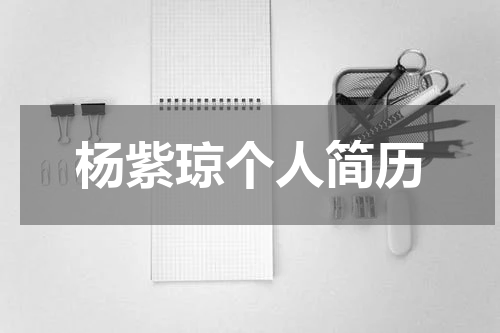 杨紫琼个人简历