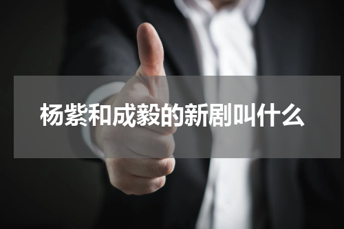 杨紫和成毅的新剧叫什么