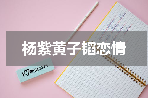 杨紫黄子韬恋情