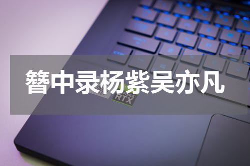 簪中录杨紫吴亦凡