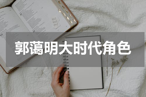郭蔼明大时代角色