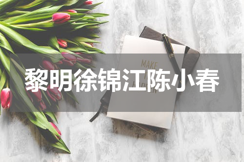 黎明徐锦江陈小春