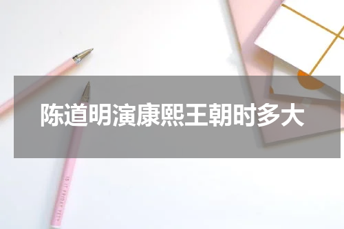 陈道明演康熙王朝时多大