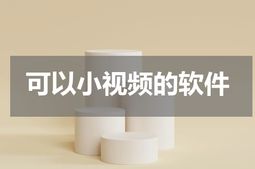 可以小视频的软件