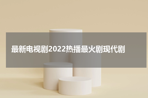 最新电视剧2022热播最火剧现代剧
