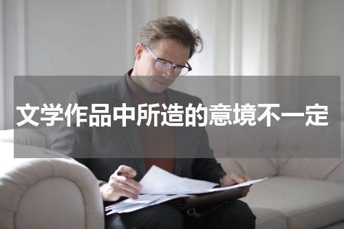 文学作品中所造的意境不一定